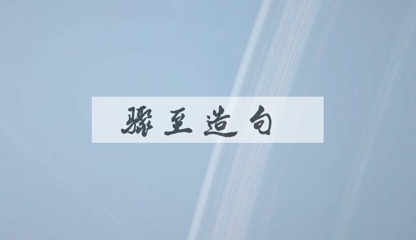 用骤至造句