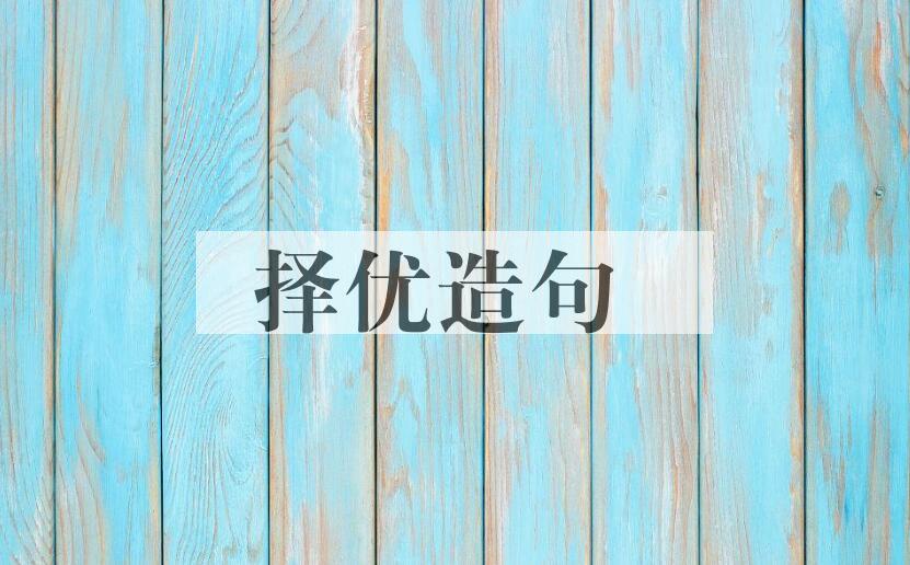 用择优造句