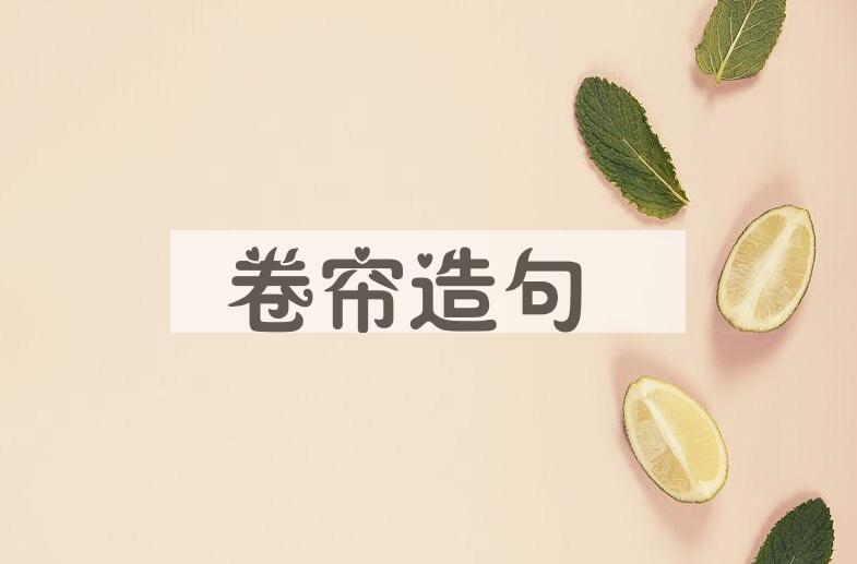用卷帘造句
