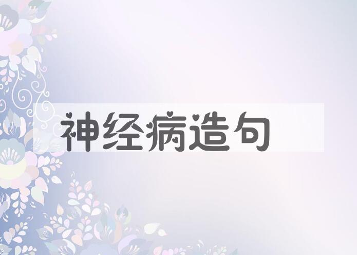 用神经病造句