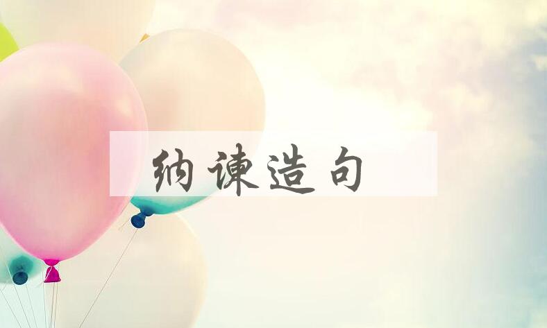 用纳谏造句