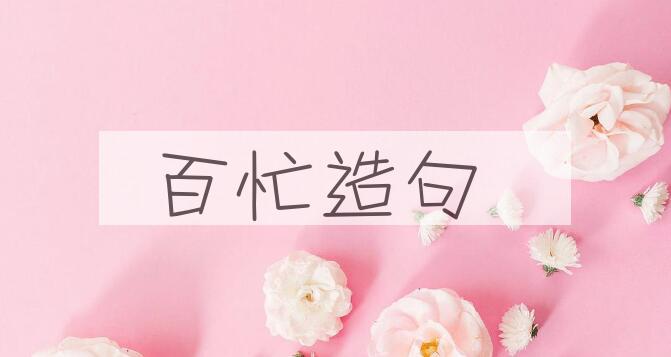 用百忙造句