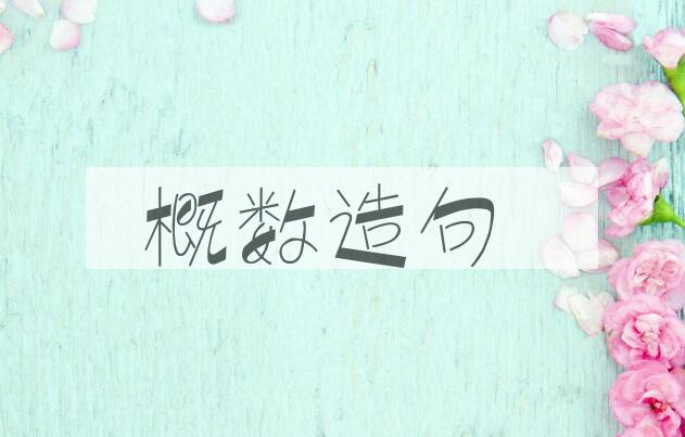 用概数造句