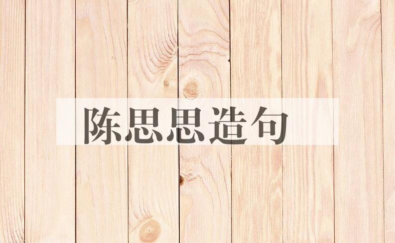 用陈思思造句