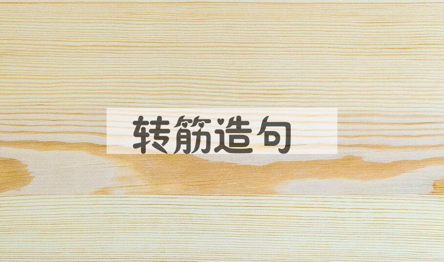 用转筋造句
