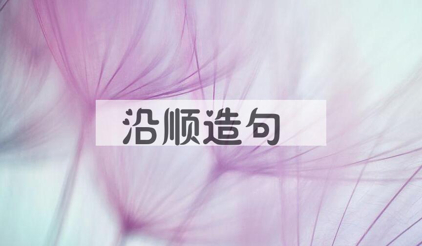 用沿顺造句