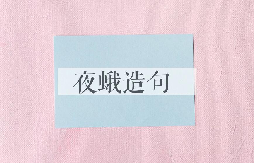用夜蛾造句