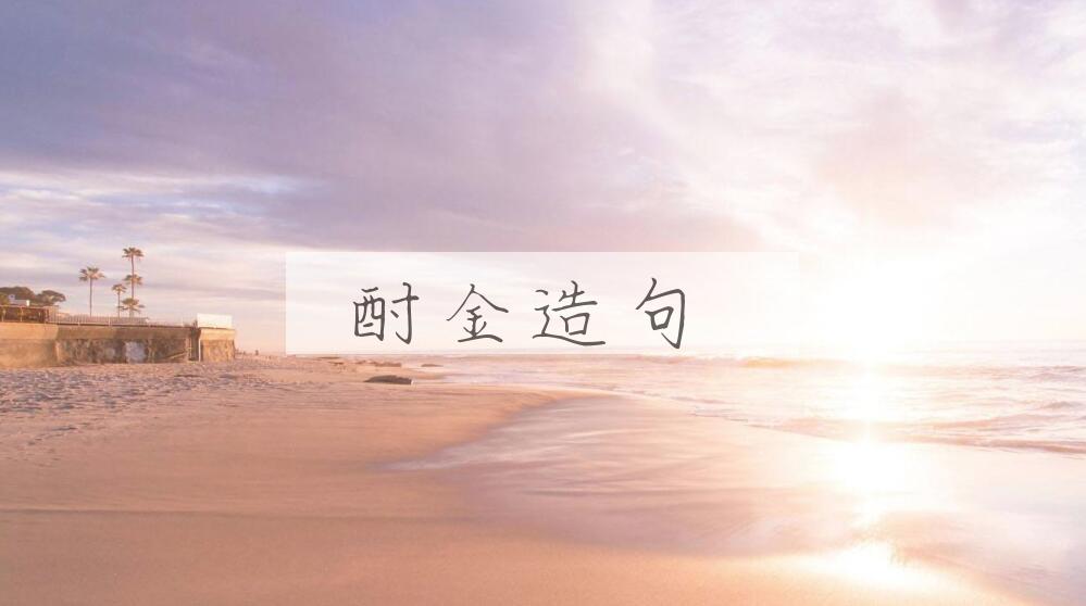 用酎金造句