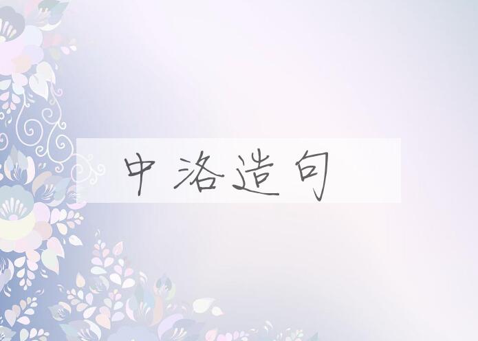 用中洛造句