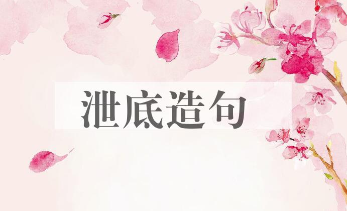 用泄底造句