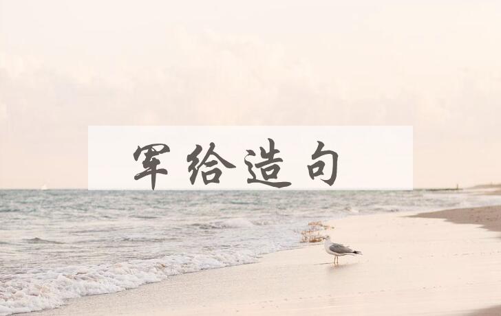 用军给造句