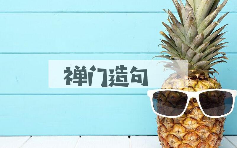 用禅门造句