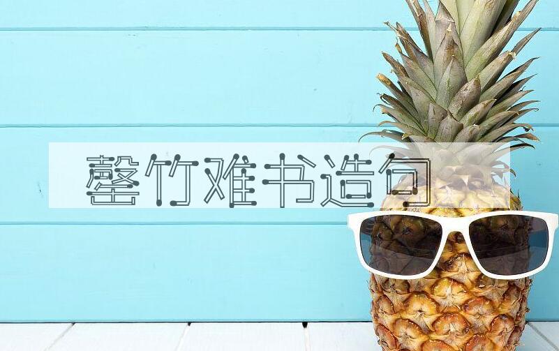 用罄竹难书造句