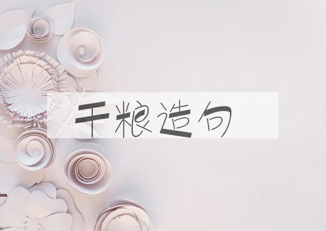 用干粮造句