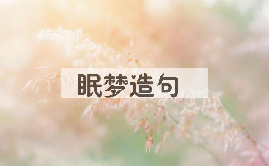 用眠梦造句