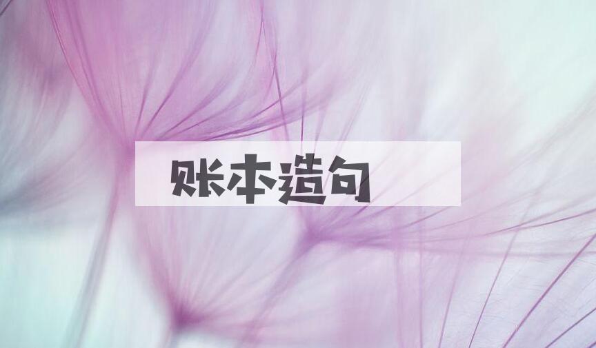 用账本造句