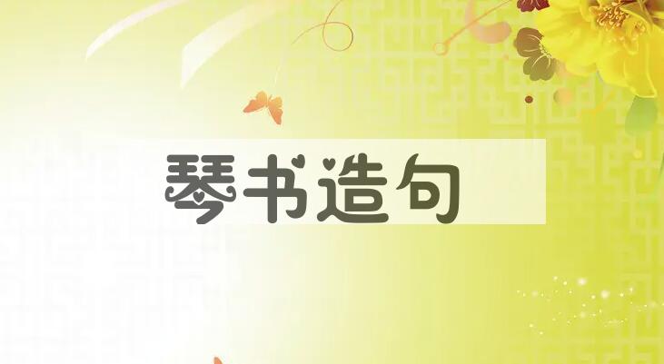 用琴书造句