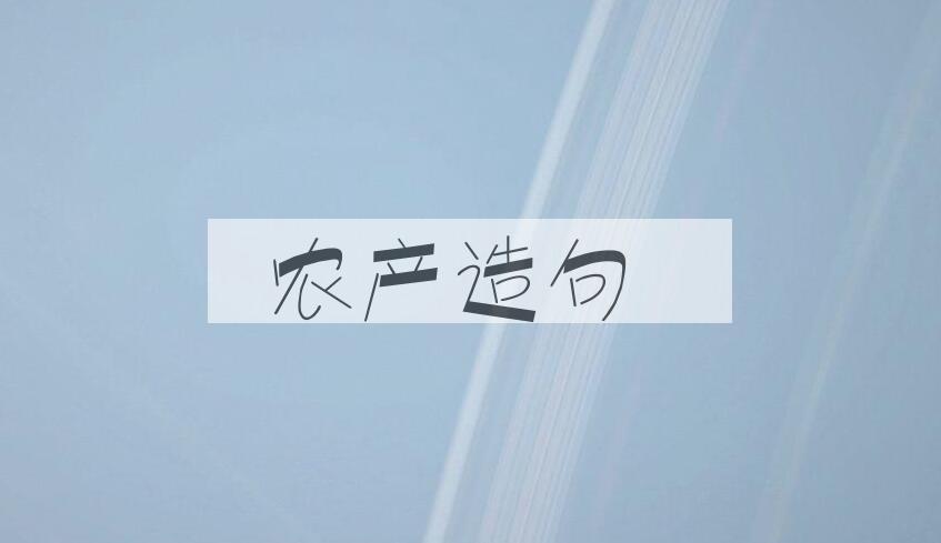 用农产造句