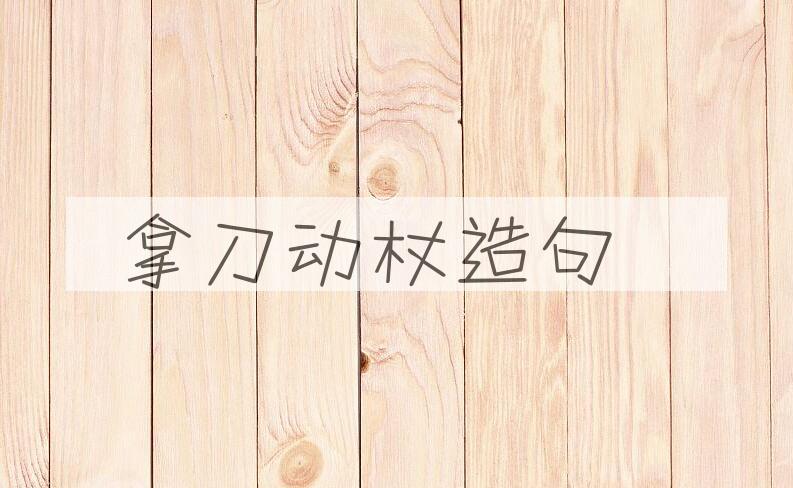 用拿刀动杖造句