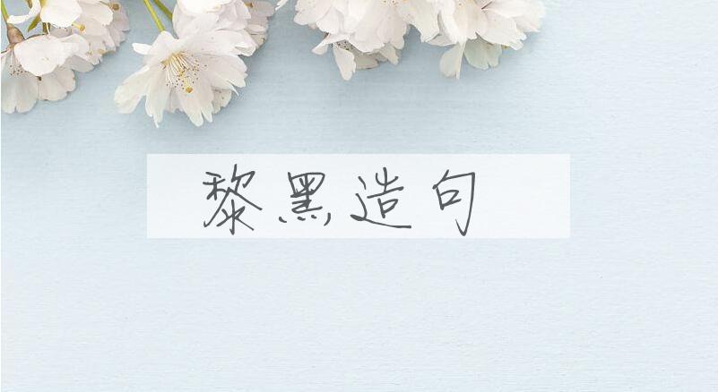 用黎黑造句