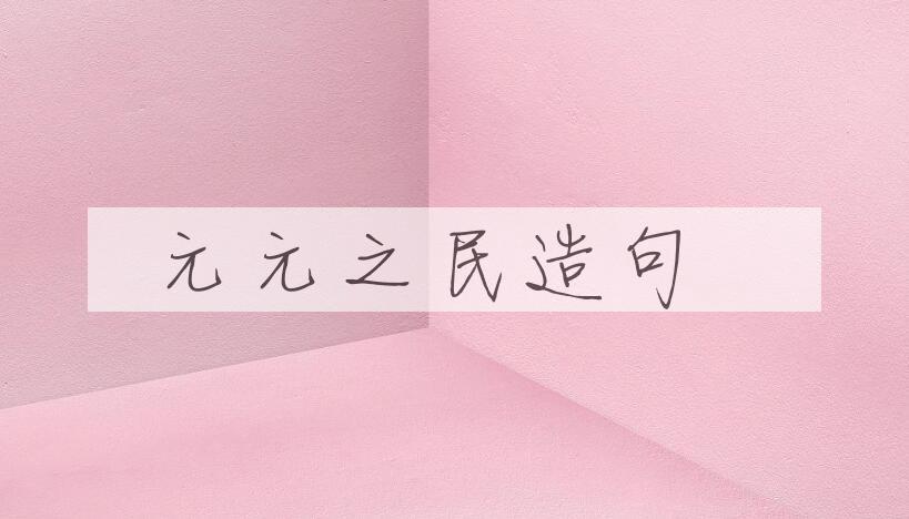 用元元之民造句