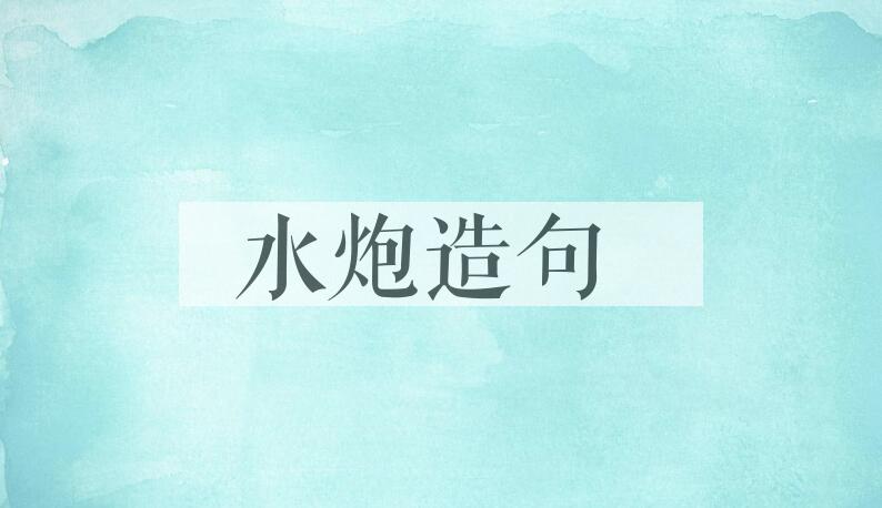 用水炮造句