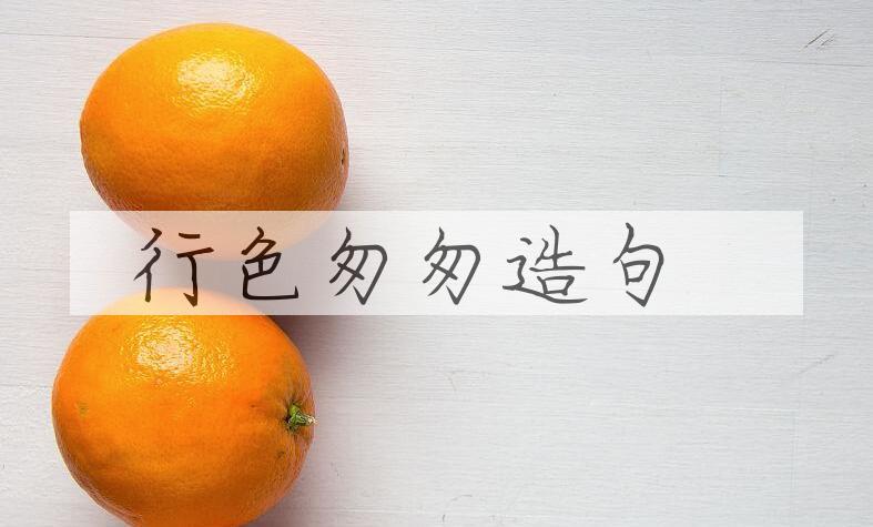 用行色匆匆造句