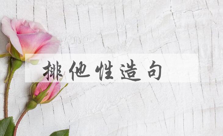 用排他性造句
