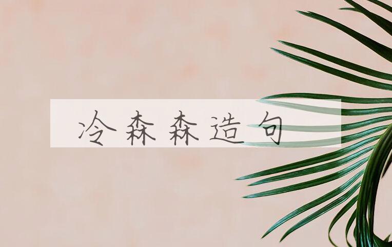 用冷森森造句