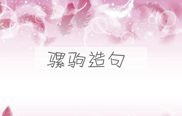 用骡驹造句