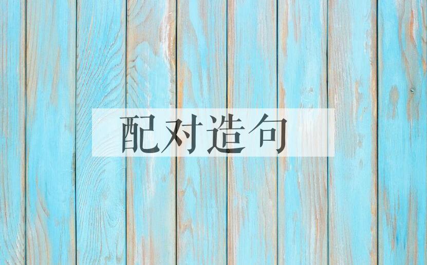 用配对造句