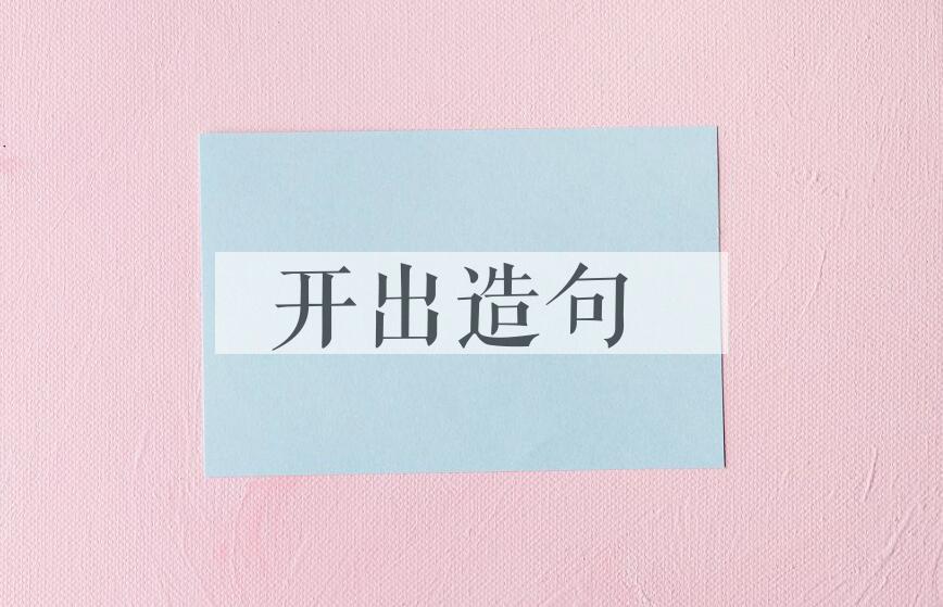 用开出造句