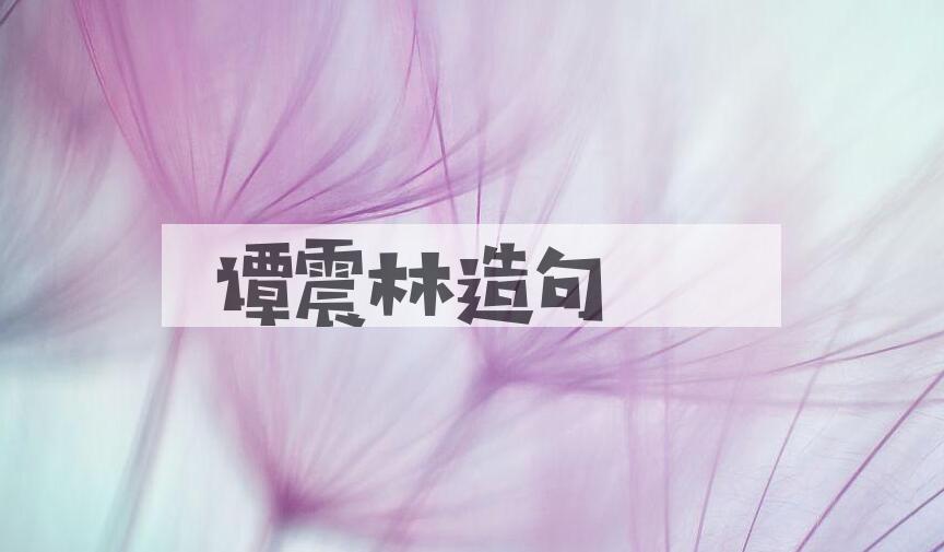 用谭震林(1902-1983)造句