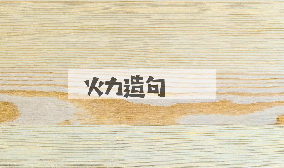 用火力造句