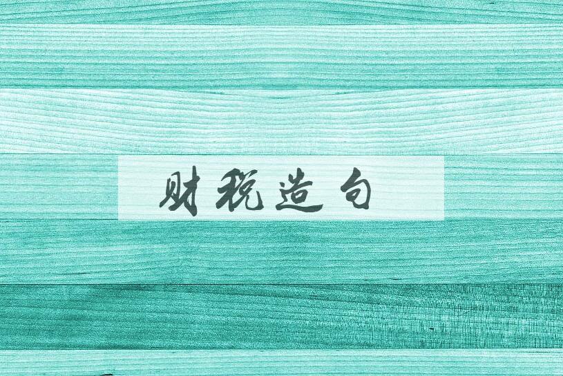 用财税造句