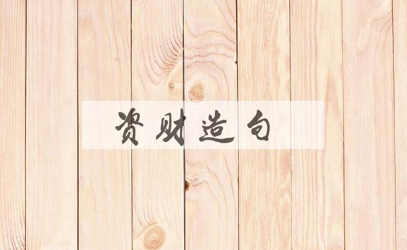 用资财造句