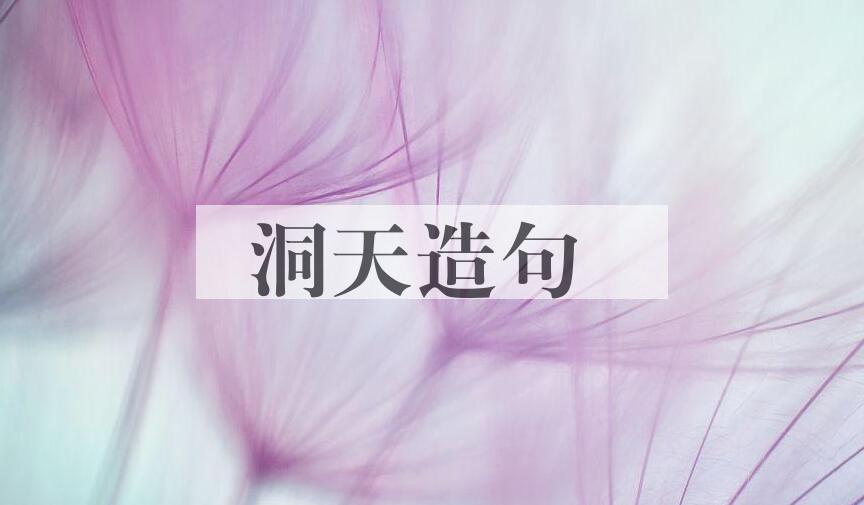 用洞天造句