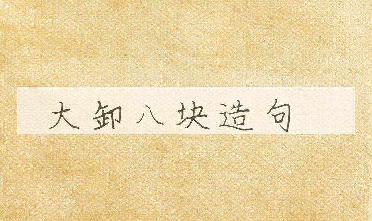 用大卸八块造句