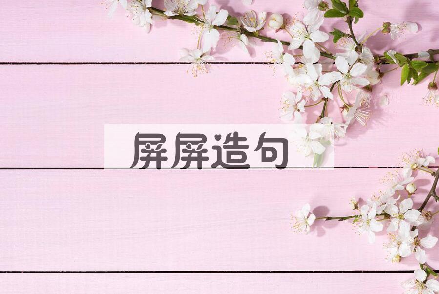 用屏屏造句