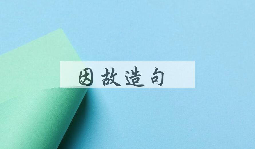 用因故造句