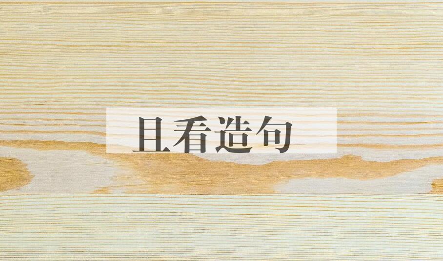 用且看造句