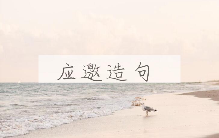 用应邀造句
