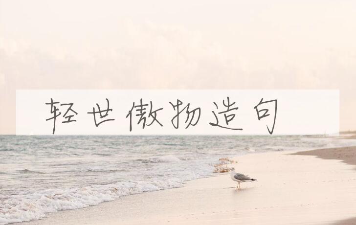 用轻世傲物造句