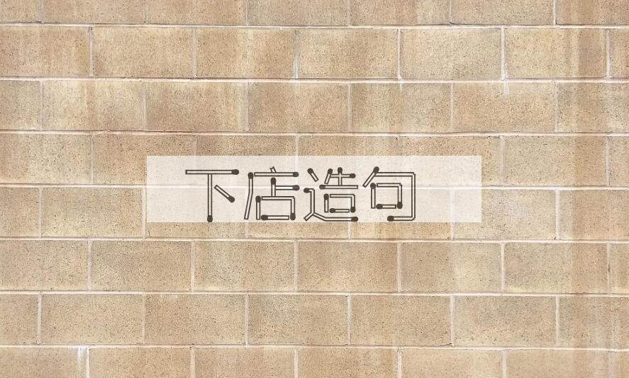 用下店造句