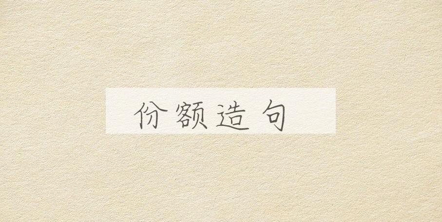 用份额造句