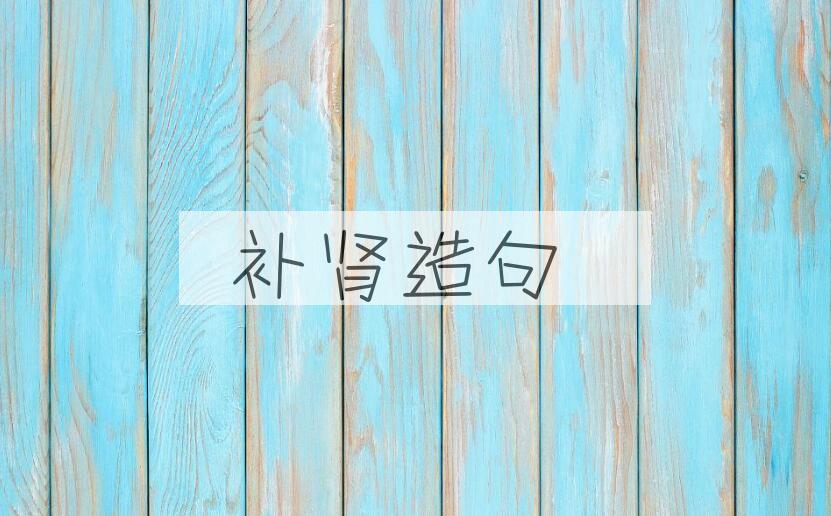 用补肾造句