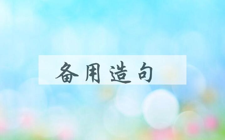 用备用造句