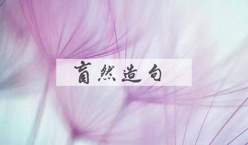 用盲然造句