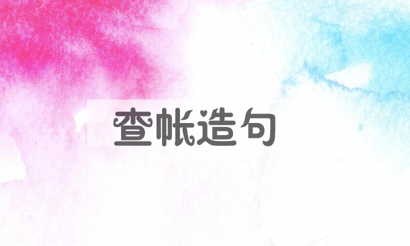 用查帐造句