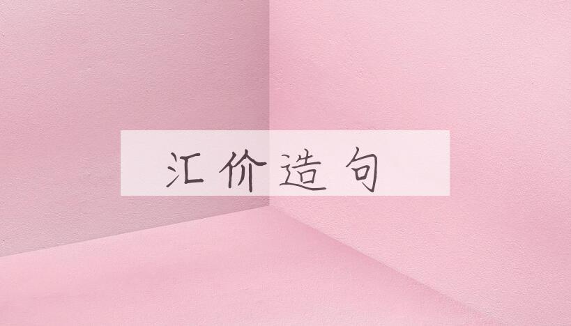 用汇价造句